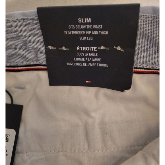 NWT Tommy Hilfiger THFlex Tommy Straight Chino Size 30x34 Breezy Blue 78JA567 - Picture 12 of 14